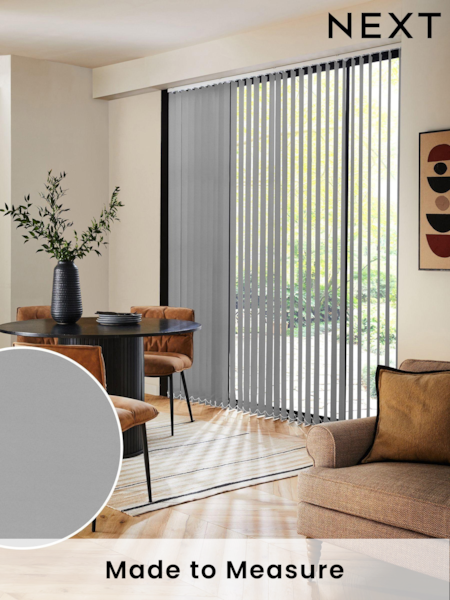 Grey Fiskar Made to Measure Vertical Blinds (E32017) | £21