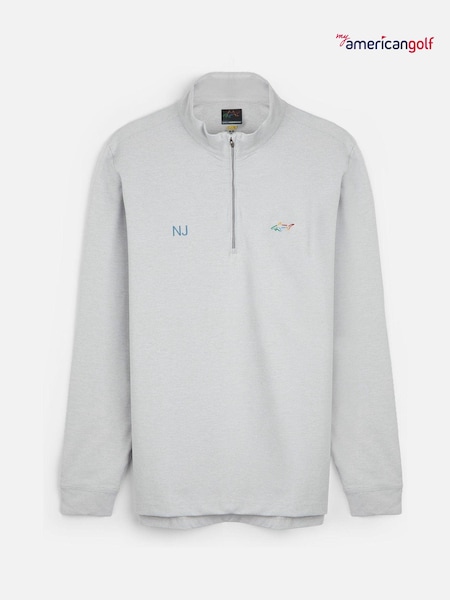 Personalised Greg Norman Mens Quarter Zip Midlayer  by My American Golf (E32194) | £45