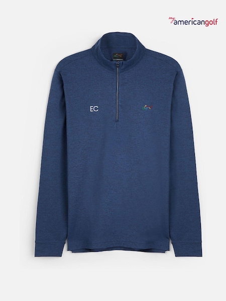 Personalised Greg Norman Mens Quarter Zip Midlayer  by My American Golf (E32196) | £45