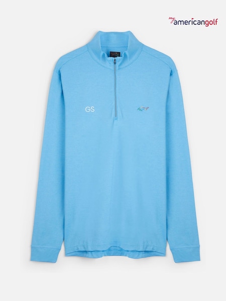 Personalised Greg Norman Mens Quarter Zip Midlayer  by My American Golf (E32198) | £45