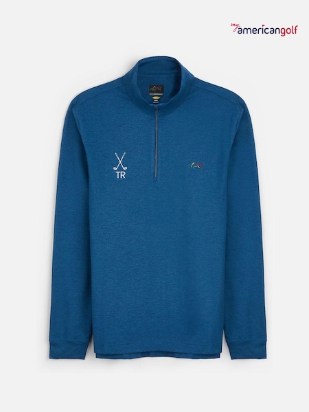 Personalised Greg Norman Mens Quarter Zip Midlayer  by My American Golf (E32207) | £45