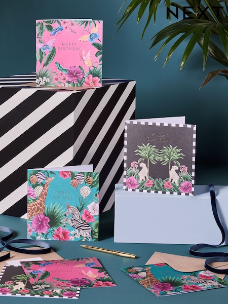 6 Pack Bold Chic Animal Print Cards (E32321) | £5