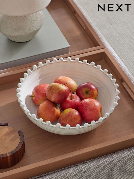 Natural Ceramic Bobble Bowl (E32963) | £30