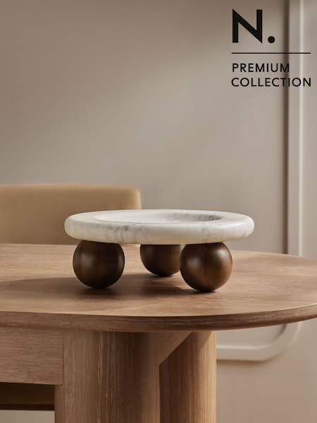 White N. Premium Marble Footed Bowl (E32964) | £88