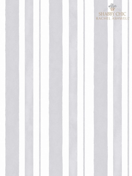 Shabby Chic by Rachel Ashwell® Grey Watercolour Stripe A4 Wallpaper Sample (E33030) | £0