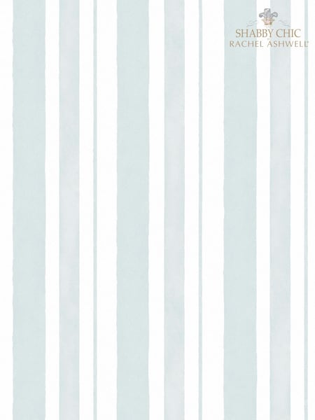 Shabby Chic by Rachel Ashwell® Blue Watercolour Stripe A4 Wallpaper Sample (E33034) | £1