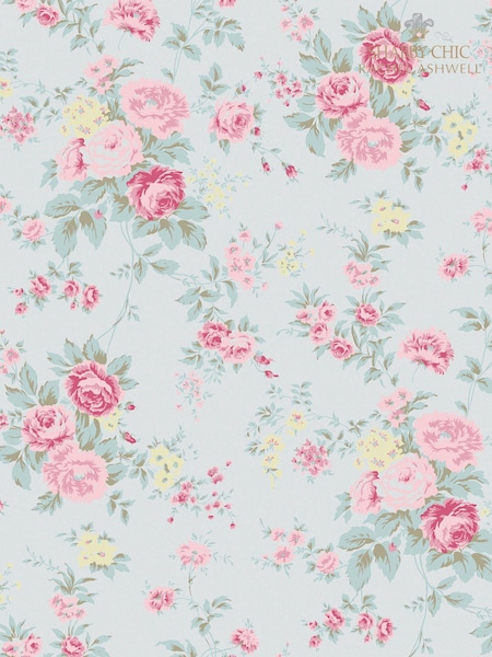 Shabby Chic by Rachel Ashwell® Blue Wild Flower A4 Wallpaper Sample (E33056) | £1