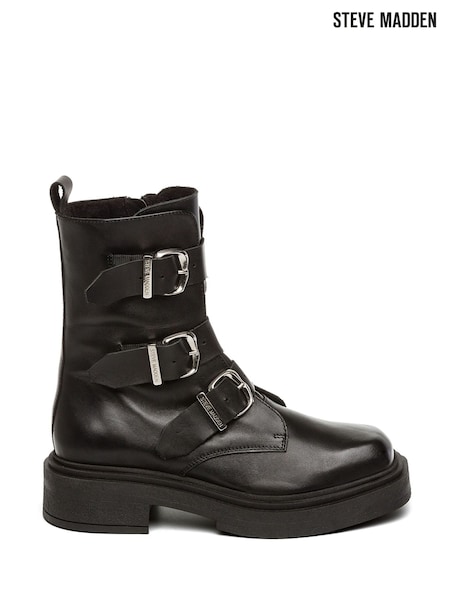 Steve Madden Clipper Black Boots (E33245) | £190