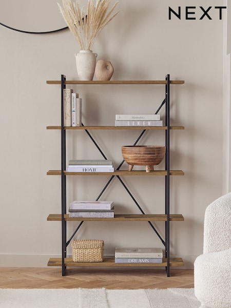 Dark Bronx Wide 5 Tier Wall Shelves (E33395) | £75