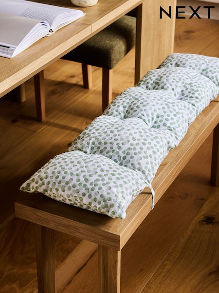 Sage Green Spot Bench Cushion (E33473) | £36 - £40