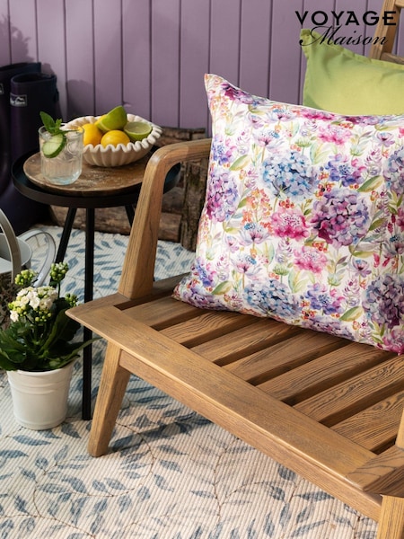 Voyage Maison Multicolour Hydrangea Floral Outdoor Cushion (E33771) | £17