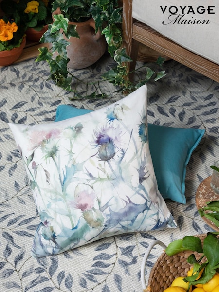 Voyage Maison Multicolour Damson Bristle Floral Outdoor Cushion (E33775) | £20