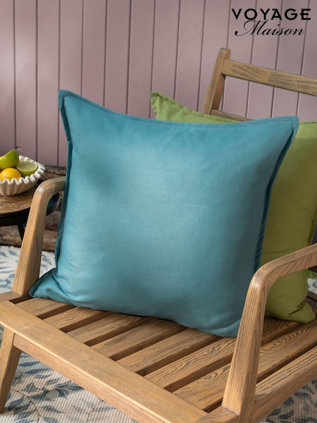 Voyage Maison Teal Alfesco Oxford Edge Outdoor Cushion (E33781) | £22