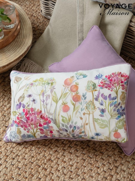 Voyage Maison Multicolour Hedgerow Floral Outdoor Cushion (E33801) | £19