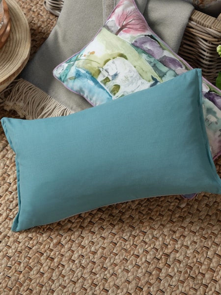 Voyage Maison Teal Alfesco Rectangular Oxford Edge Outdoor Cushion (E33824) | £17