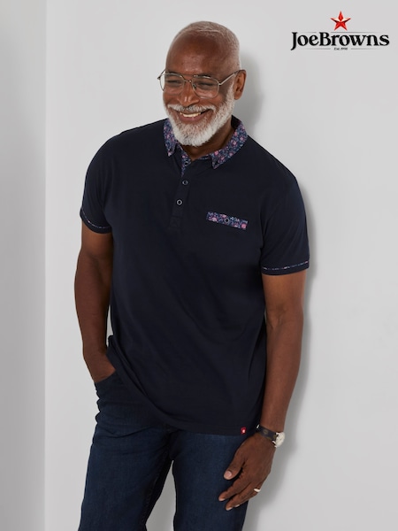 Blue - Regular Joe Browns Superb Smart Polo Shirt