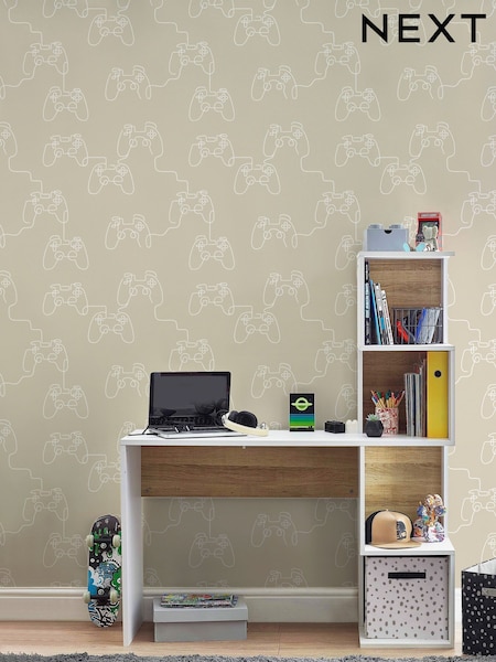 Cream Gamer Doodle 10M Wallpaper (E34291) | £36