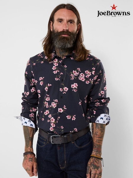 Black - Regular Joe Browns Oriental Bloom Print Shirt