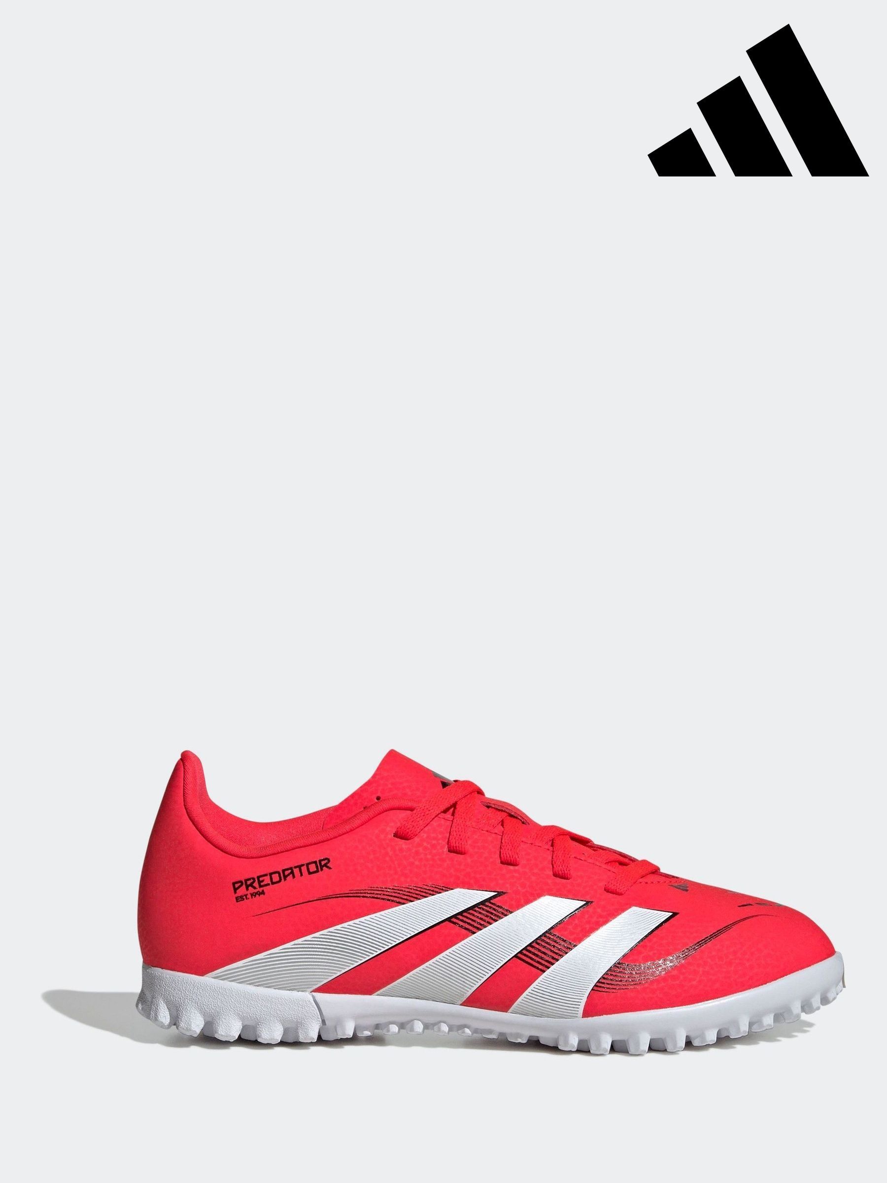 boys red adidas trainers