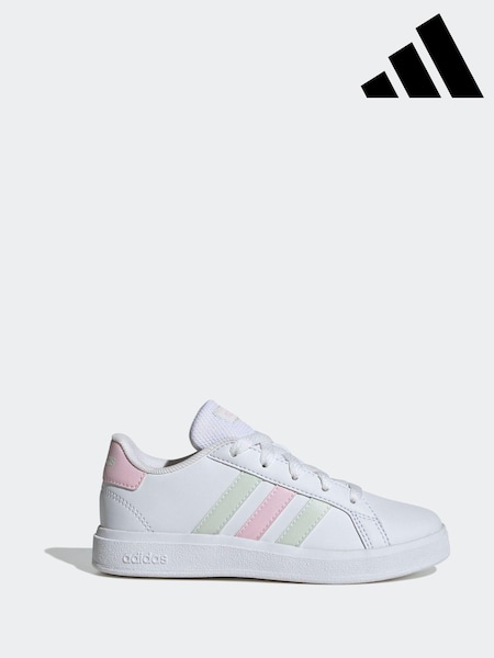 adidas Pink white Gazelle Trainers (E35025) | £30