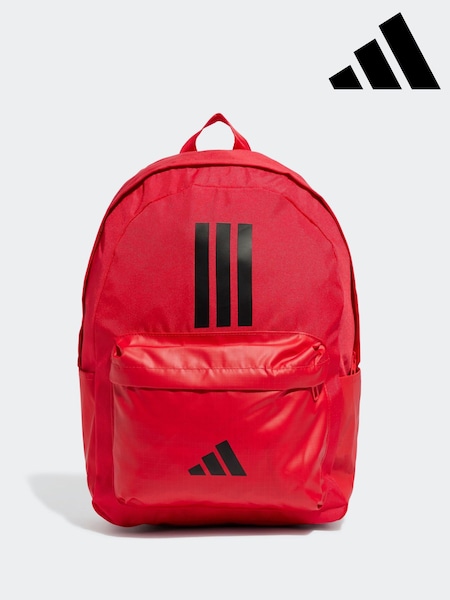 adidas Red Classic 3 Bar Logo Backpack (E35131) | £23