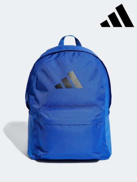 adidas Light Blue Classic 3 Bar Logo Backpack (E35157) | £23