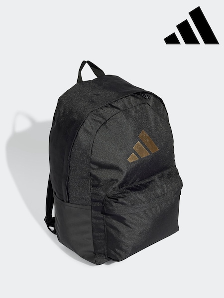 adidas Black Classic 3 Bar Logo Backpack (E35161) | £23