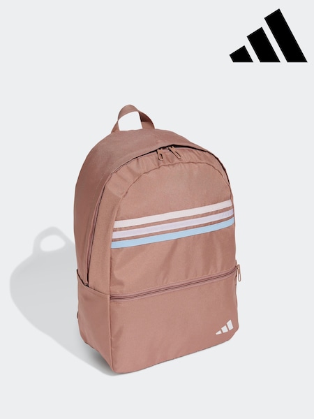 adidas Red Classic 3 Stripe Backpack (E35173) | £25