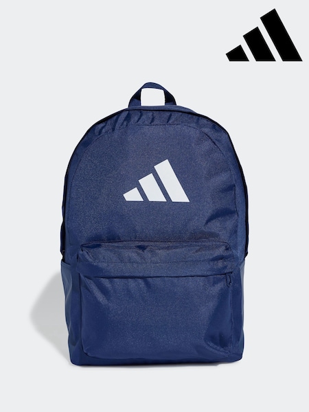 adidas Navy Blue Classic 3 Bar Logo Backpack (E35175) | £23