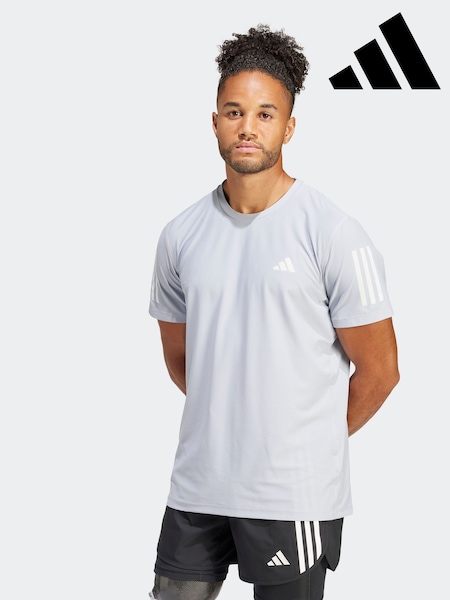 adidas Grey Own the Run T-Shirt (E35290) | £28