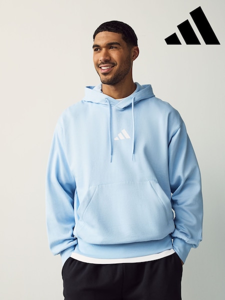 adidas Blue Essentials Feelcozy Fleece Hoodie (E35348) | £38