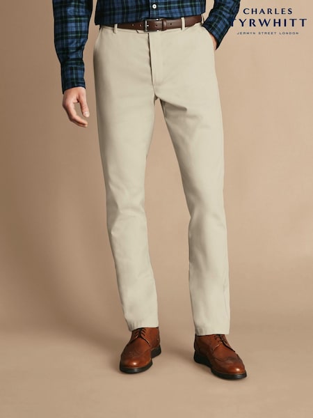 Natural - Regular Charles Tyrwhitt Stone Slim Fit Ultimate Non-iron Chino