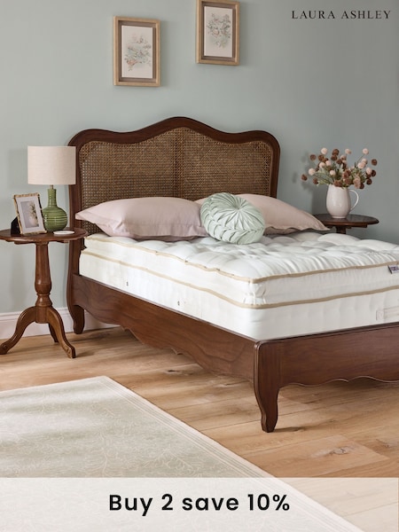 Laura Ashley White Emsworth 4000 Medium Pocket Sprung Luxury Firm Medium Mattress (E35594) | £899 - £1,075