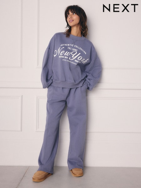 Blue Wide Leg Joggers (E35872) | £25