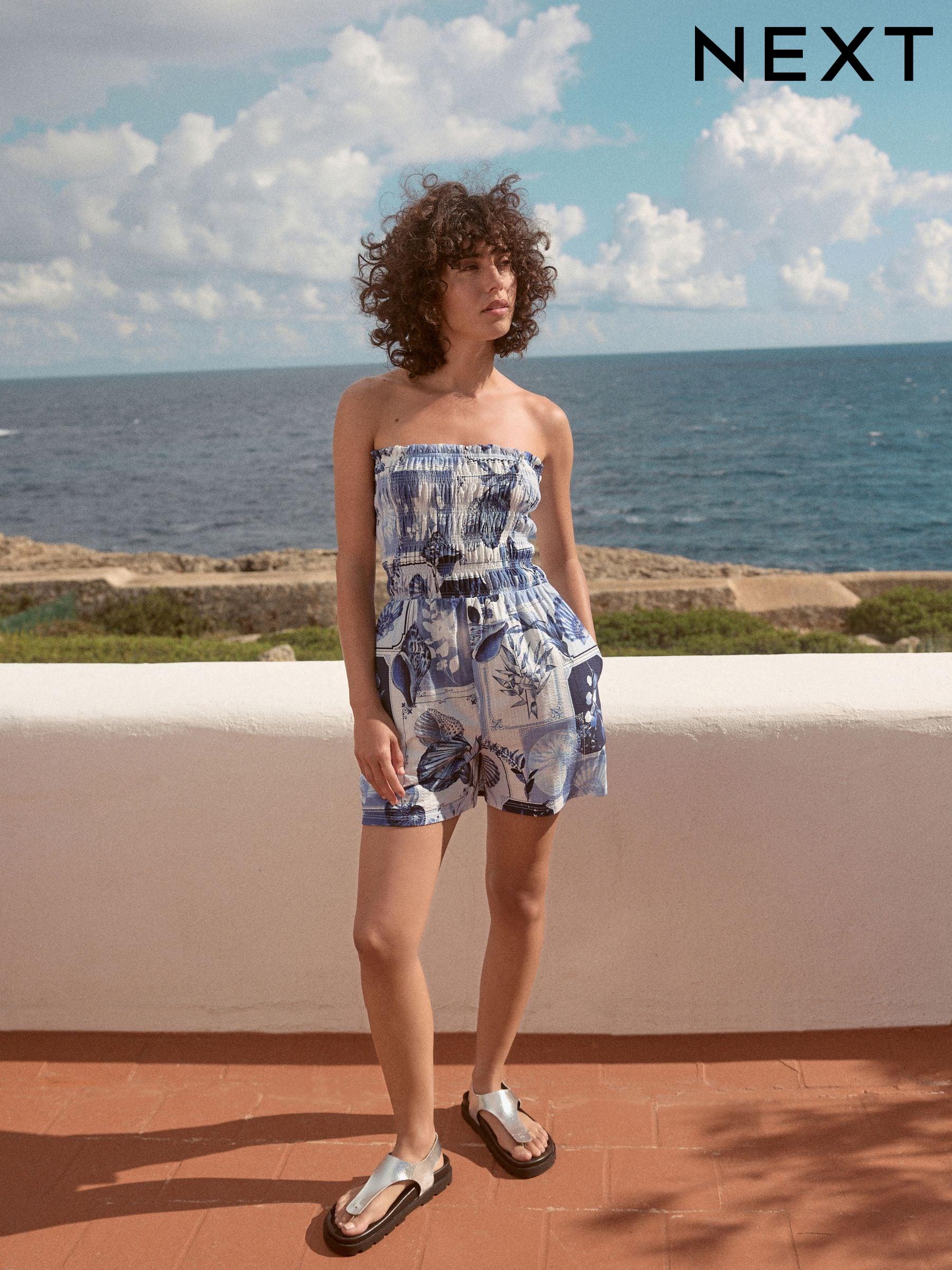 Strapless beach playsuit sales