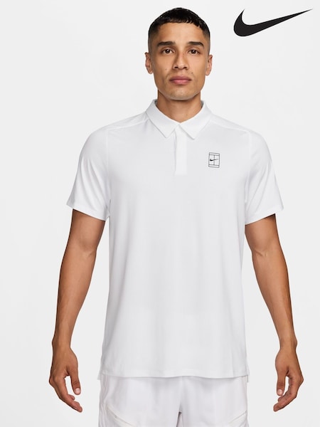 Nike White Court Advantage Dri-FIT Tennis Polo Shirt (E36136) | £60