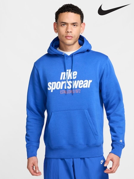 Nike Royal Blue Club Fleece Hoodie (E36447) | £65