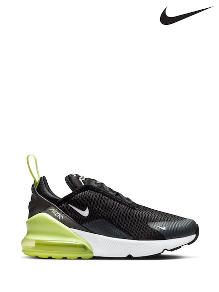 Nike Black Yellow Twist Junior Air Max 270 Trainers (E36667) | £75