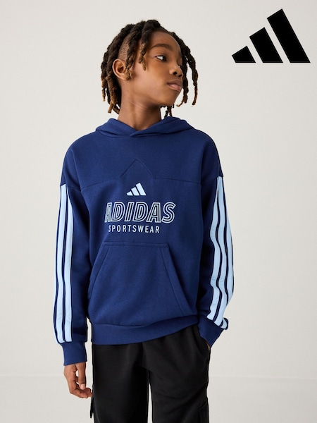 adidas Blue House of Tiro Fleece Hoodie (E36727) | £35