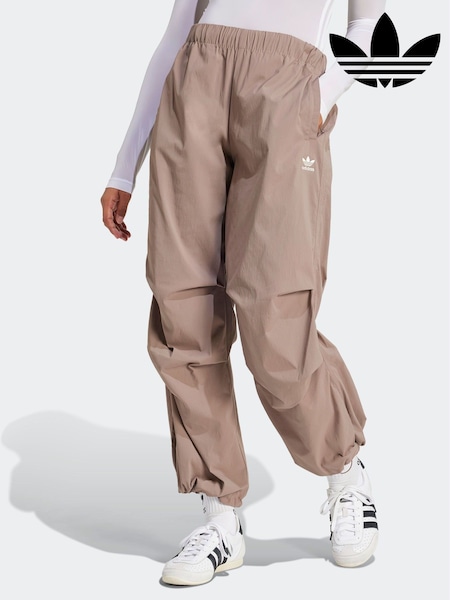 adidas Originals Brown Essential Parachute Joggers (E36803) | £50
