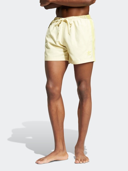 adidas Yellow Adicolor 3-Stripes 5 Inch Swim Shorts (E36824) | £35