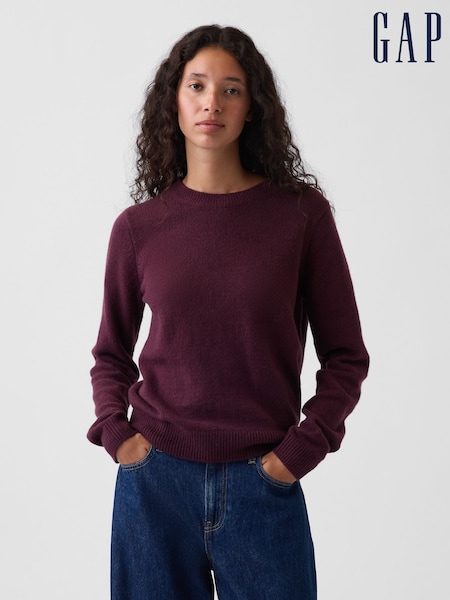 Burgundy Red - Gap Cashsoft Crew Jumper