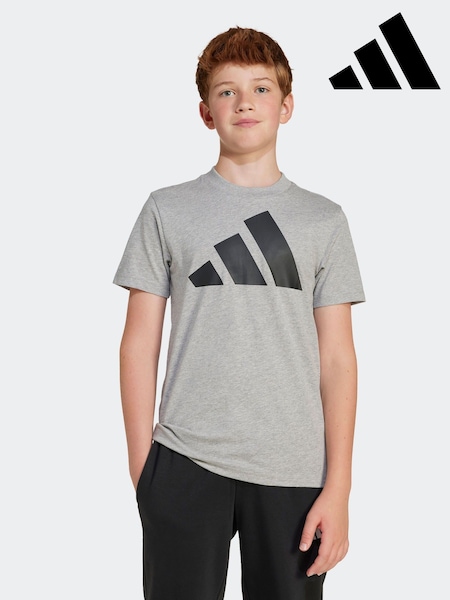 adidas Grey Essentials 100% Cotton T-Shirt (E37123) | £13