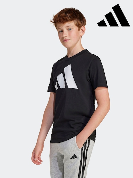 adidas Black Essentials 100% Cotton T-Shirt (E37137) | £13