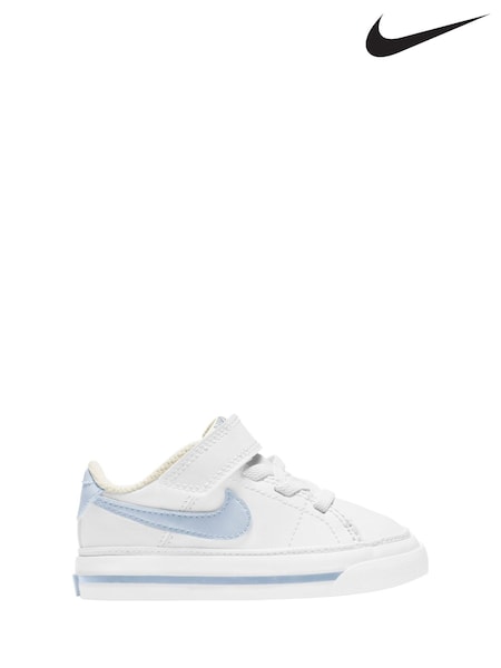 Nike White White Infant Court Legacy Trainers (E37190) | £30