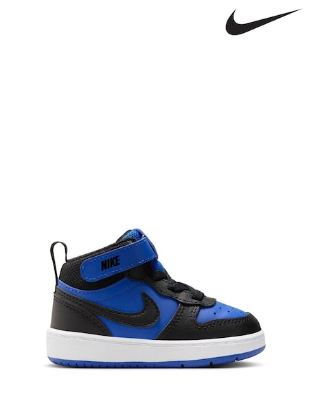Nike Blue/Black Toddler Court Borough Mid Trainers (E37196) | £38
