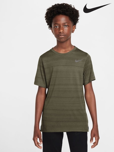 Nike Medium Olive Green Dri-FIT Miler Training Top (E37206) | £23