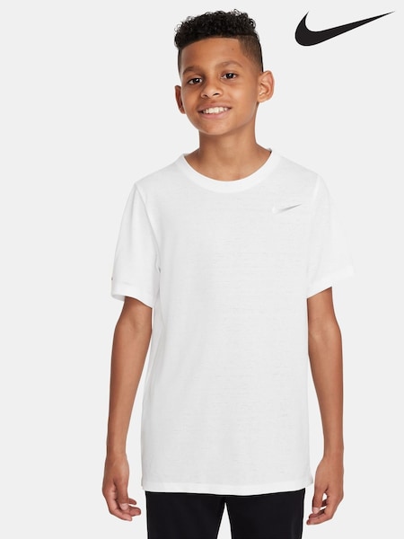 Nike White Dri-FIT Miler Training Top (E37208) | £23