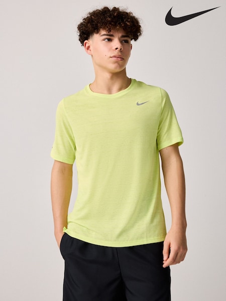 Nike Lemon Yellow Dri-FIT Miler Training Top (E37219) | £23