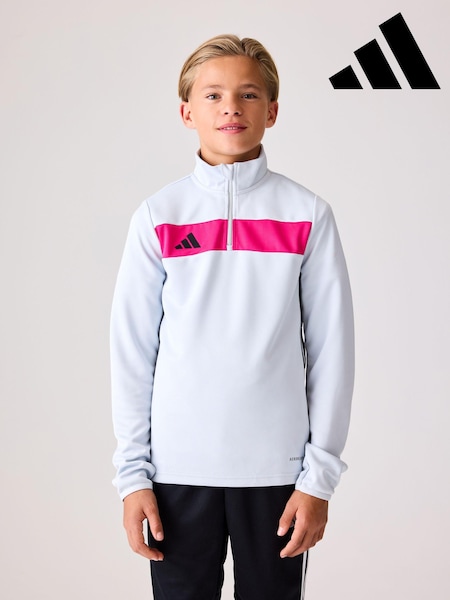 adidas Grey Tiro Essentials Quarter Zip Training Sweat Top (E37284) | £30